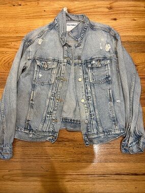 Old Navy Light Blue Distressed Denim Jacket